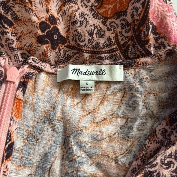 MADEWELL - Lace-Up Ruffle-Hem Midi Dress in Bali Blooms - Picture 6 of 9